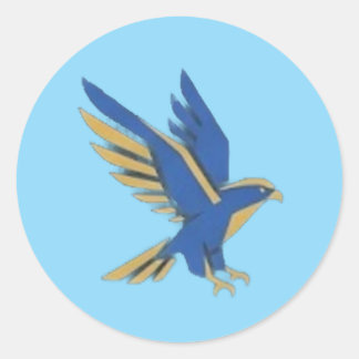 Sticker Rond Conception d'autocollant d'aigle faucon oiseau ble