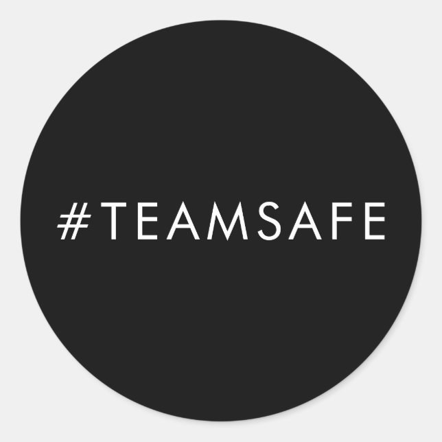 Sticker Rond Conception d'autocollant noir pour vaccin Team Vax (Devant)