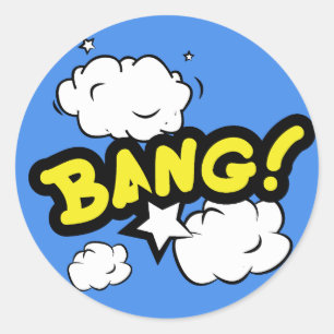 Sticker Rond Conception de bandes dessinées