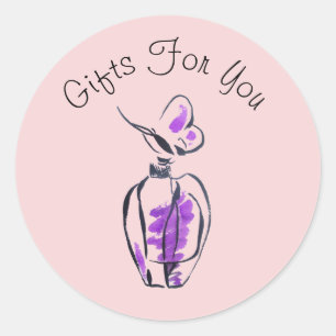 Sticker Rond Conception de bouteilles de parfum Marque commerci