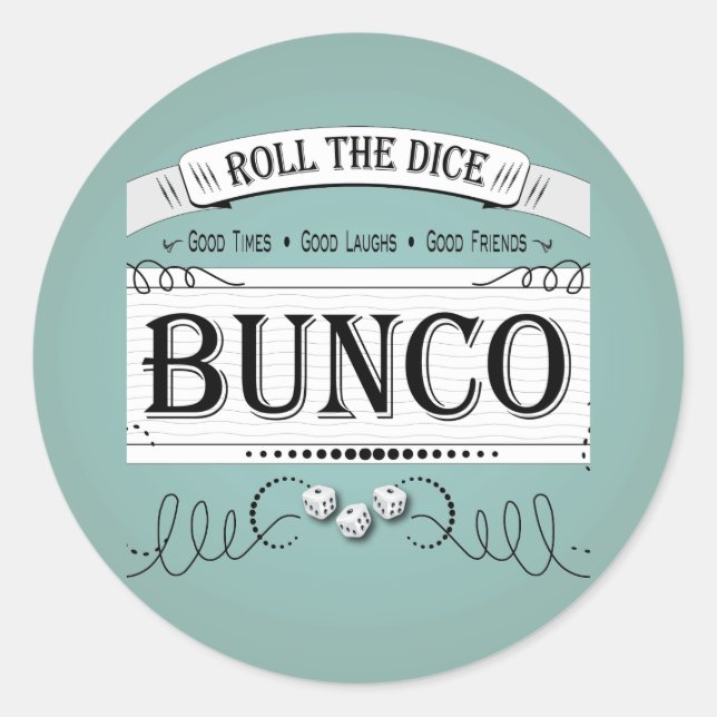 Sticker Rond Conception de Bunco vintage (Devant)