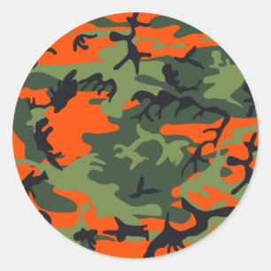 Sticker Rond Conception de camouflage