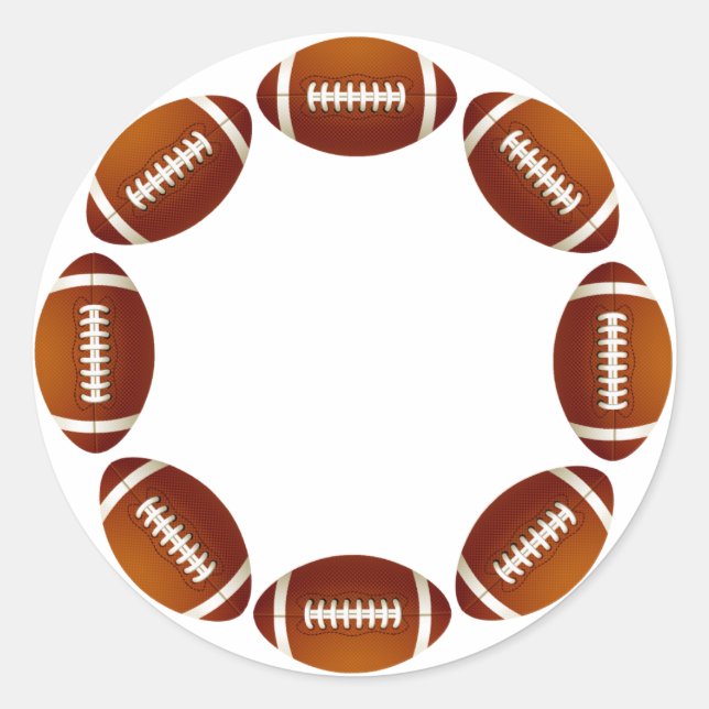 STICKER ROND CONCEPTION DE CERCLE DE FOOTBALL (Devant)