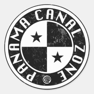 Sticker Rond Conception de cercle de zone de canal de Panama