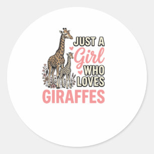 Sticker Rond Conception de chemise à gravure vintage pour fille
