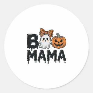 Sticker Rond Conception de chemise de maman fantôme Halloween c