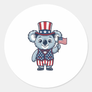 Sticker Rond Conception de chemise vintage vecteur koala patrio