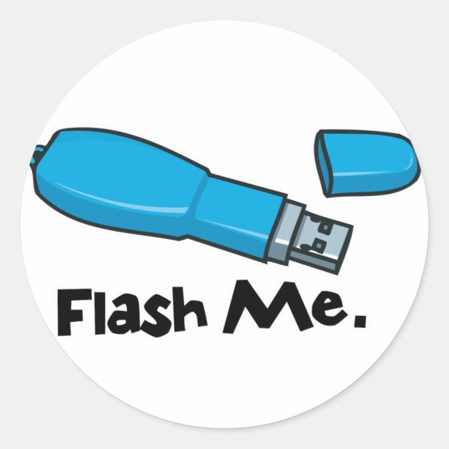 Sticker Rond conception de clé USB flash me (Devant)