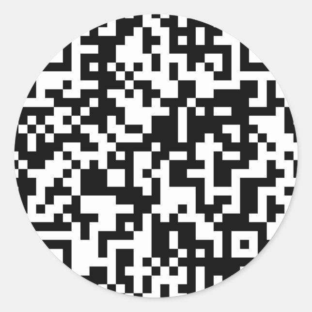 Sticker Rond conception de code QR (Devant)