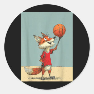 Sticker Rond Conception de dessin animé de baseball drôle de re