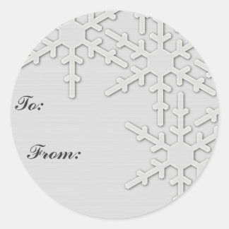 Sticker Rond Conception de flocon de neige