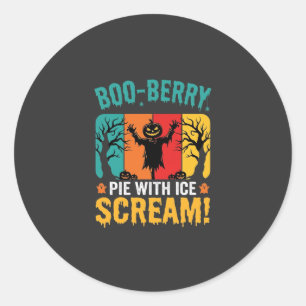 Sticker Rond Conception de glace de Halloween pour tarte Boo-Be