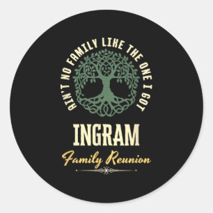 Sticker Rond Conception de jumelage Reunion familiale 2025 - In