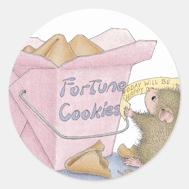 Sticker Rond Conception de la souris - (Devant)