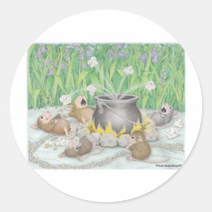 Sticker Rond Conception de la souris -