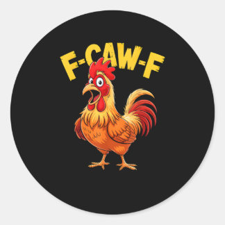 Sticker Rond Conception de l'amant de mème de coq de citation d
