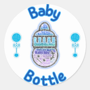 Sticker Rond Conception de l'autocollant baby shower