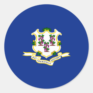 Sticker Rond Conception de l'indicateur d'état Connecticut