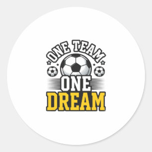 Sticker Rond Conception de maillot de football Vintage One Team