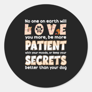 Sticker Rond Conception de sauvetage d'animaux d'amour plus 