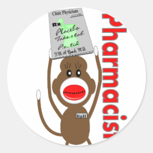Sticker Rond Conception de singe-soie de troupeau - Cadeaux ado