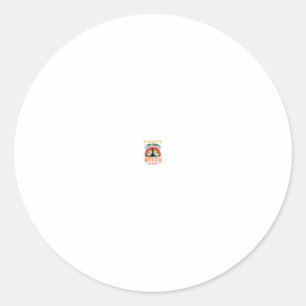 Sticker Rond Conception de sorcière de nuit et de comptable de