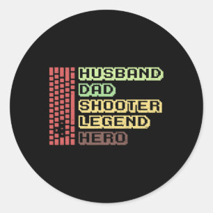 Sticker Rond Conception de souris de joueur d'homme pour votre