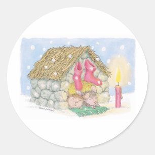 Sticker Rond Conception de souris maison®