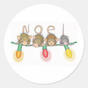 Sticker Rond Conception de souris maison®