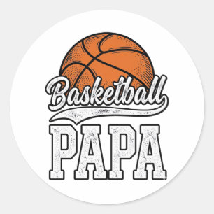 Sticker Rond Conception de t-shirt avec gravure vintage Papa de