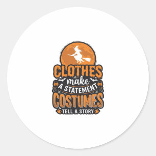 Sticker Rond Conception de T-shirt déclaration de costume Hallo