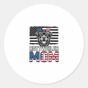 Sticker Rond Conception de T-shirt pour maman Rottweiler patrio
