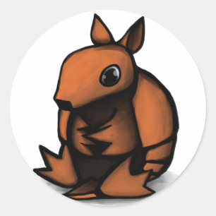 Sticker Rond Conception de tatou
