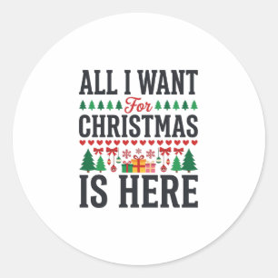 Sticker Rond Conception de typographie de vacances de cadeaux d