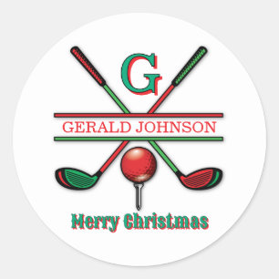 Sticker Rond Conception de vacances de golf personnalisée pour