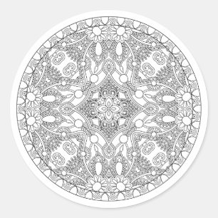 Sticker Rond Conception de Zendala