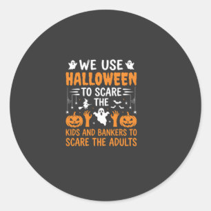 Sticker Rond Conception d'Halloween pour enfants banquiers adul