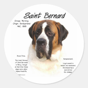 Sticker Rond Conception (douce) d'histoire de St Bernard