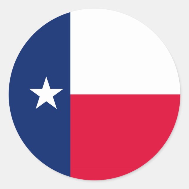 Sticker Rond Conception du drapeau de l'État du Texas (Devant)