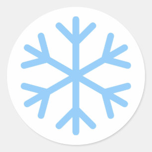 Sticker Rond Conception du flocon de neige bleu