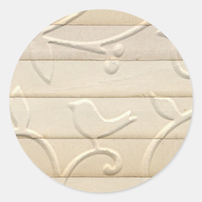 Sticker Rond Conception du papier embouti (Devant)