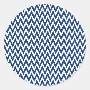 Sticker Rond Conception élégante Chevron de la Marine