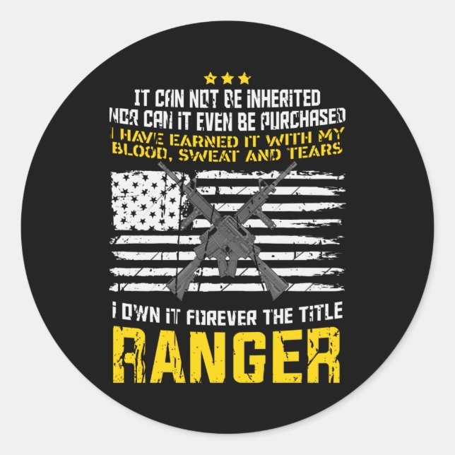 Sticker Rond Conception militaire des Rangers (Devant)