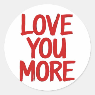 Sticker Rond Conception minimale et sincère Je t'aime