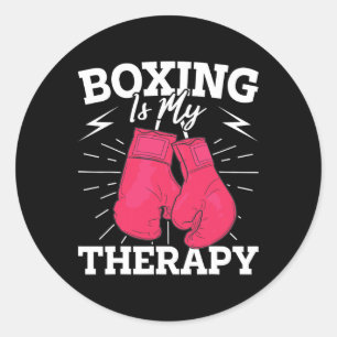 Sticker Rond Conception Motivationnelle De Boxe Pour Les Combat