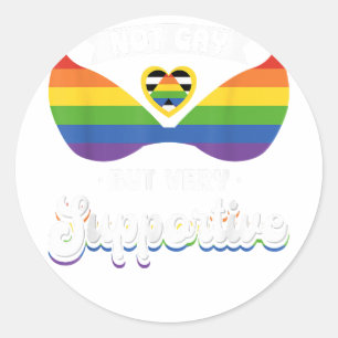 Sticker Rond Conception Pas Gay Mais Très Supportante