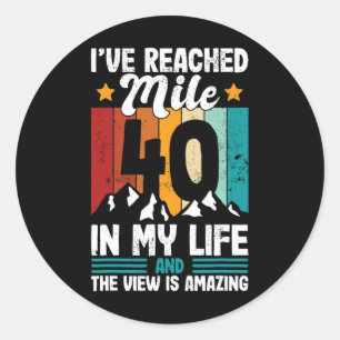 Sticker Rond Conception pour 40e anniversaire de randonnée à pi