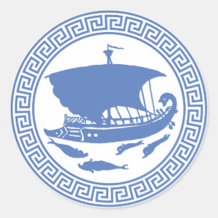Sticker Rond Conception principale grecque