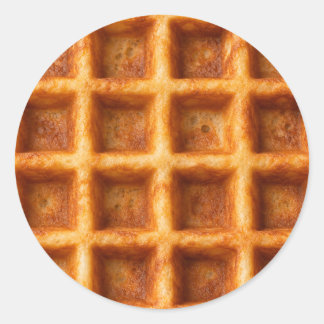 Sticker Rond Conception réaliste de gaufre carrée toastée