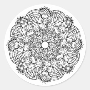 Sticker Rond Conception ronde inspirée